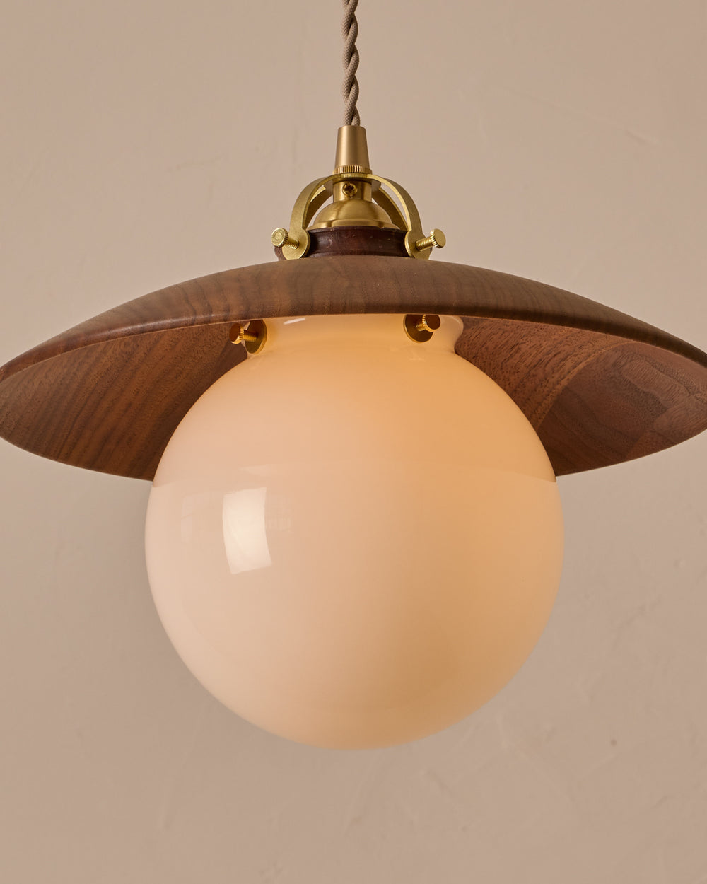 #shade-finish_black walnut #Cord-Color---Glass_Beige Cord - White Globe