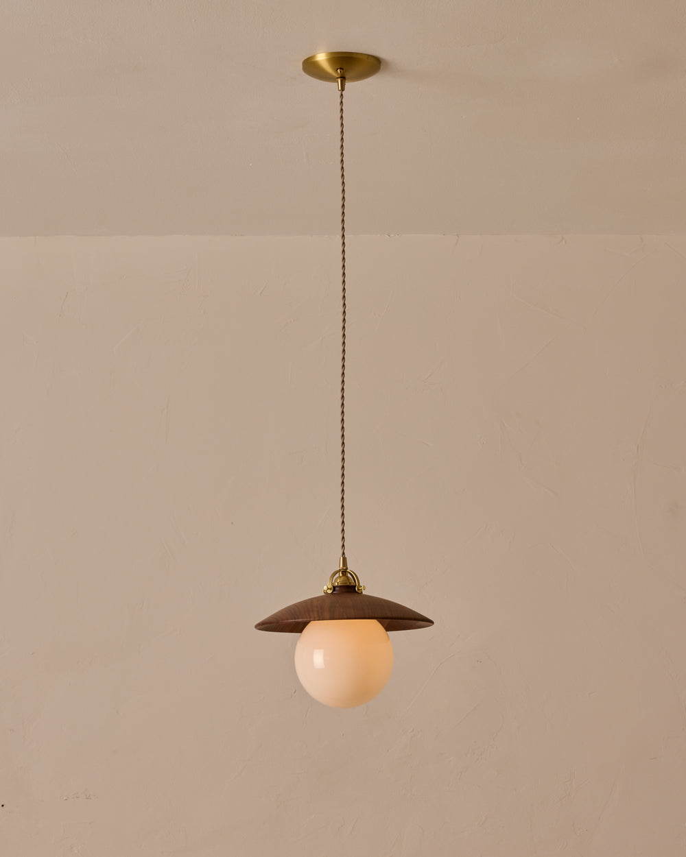 #shade-finish_black walnut #Cord-Color---Glass_Beige Cord - White Globe