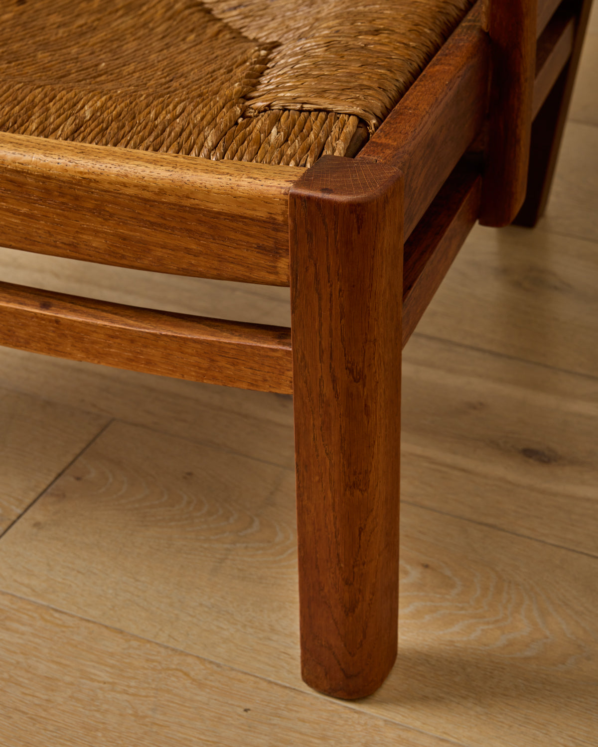 1940s Dutch High Back Rush Chair