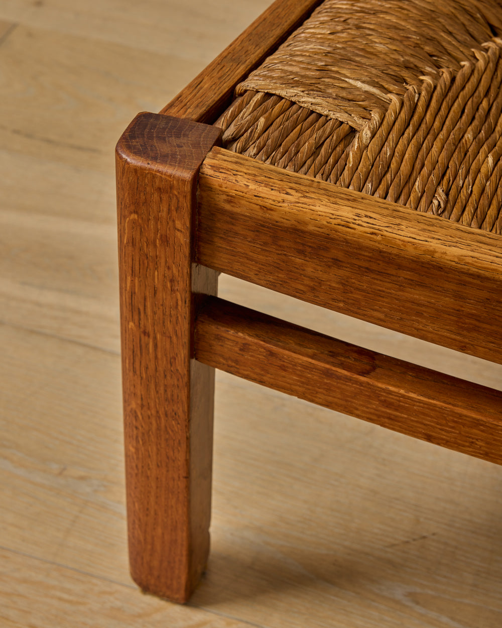 1940s Dutch High Back Rush Chair