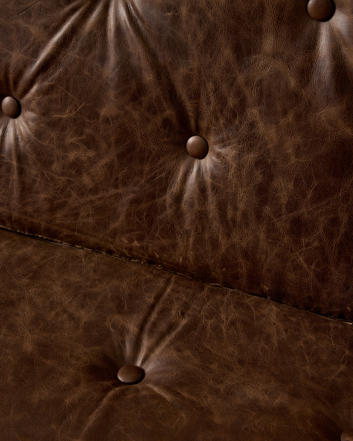 Mid-Century Tufted Leather Sofa