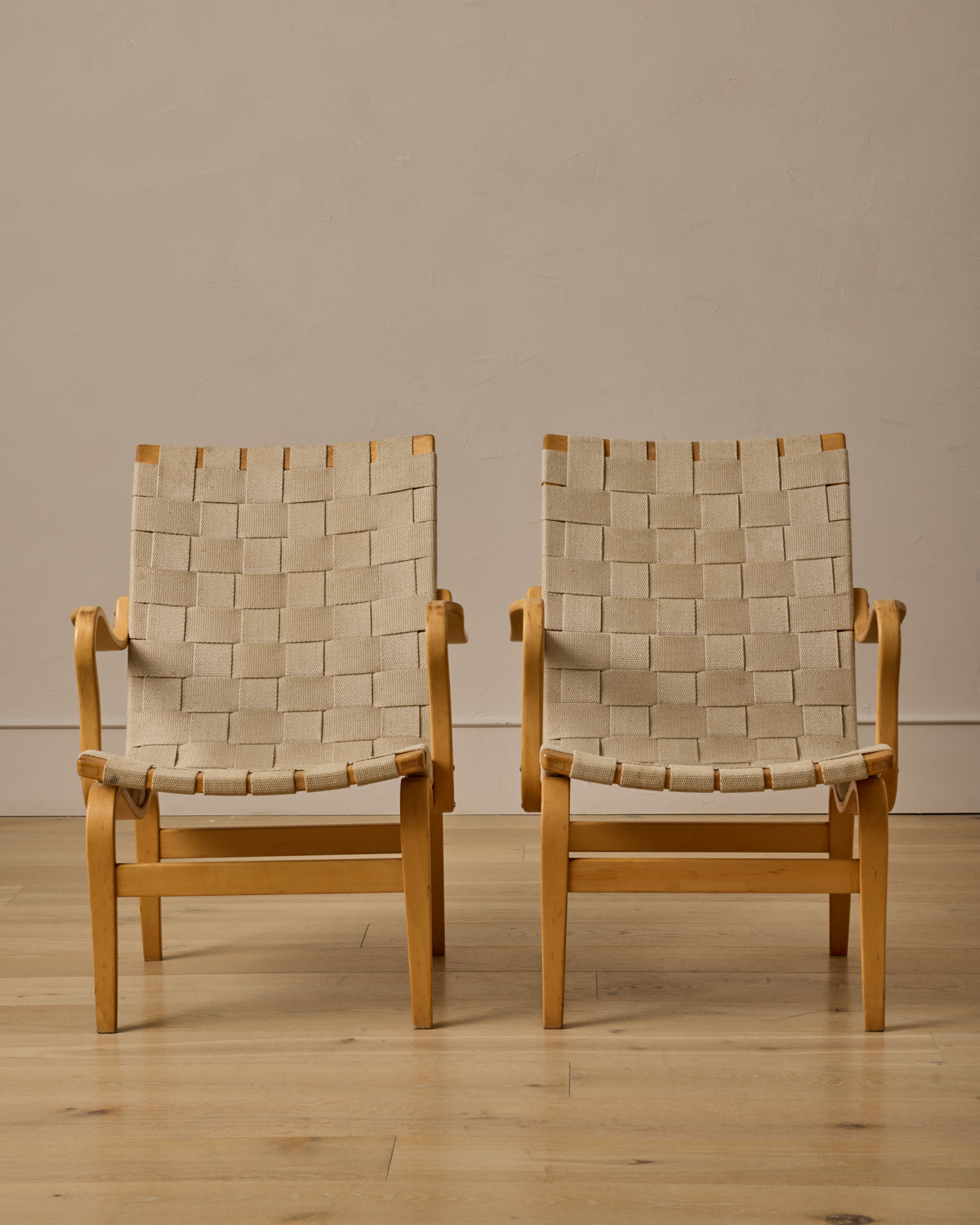 Pair of Beech "Eva" Chairs by Bruno Mathsson