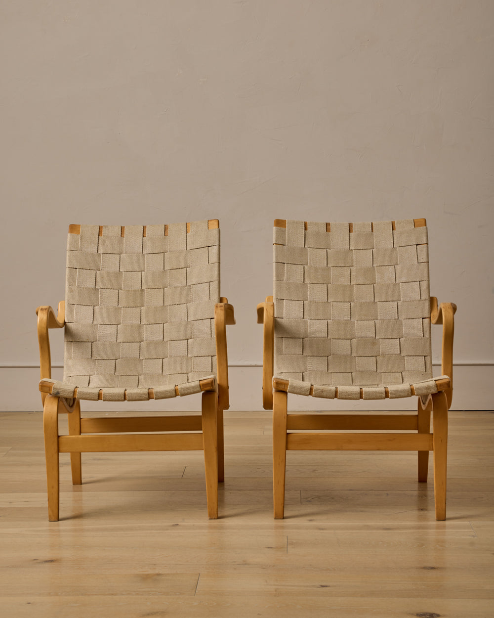 Pair of Beech "Eva" Chairs by Bruno Mathsson