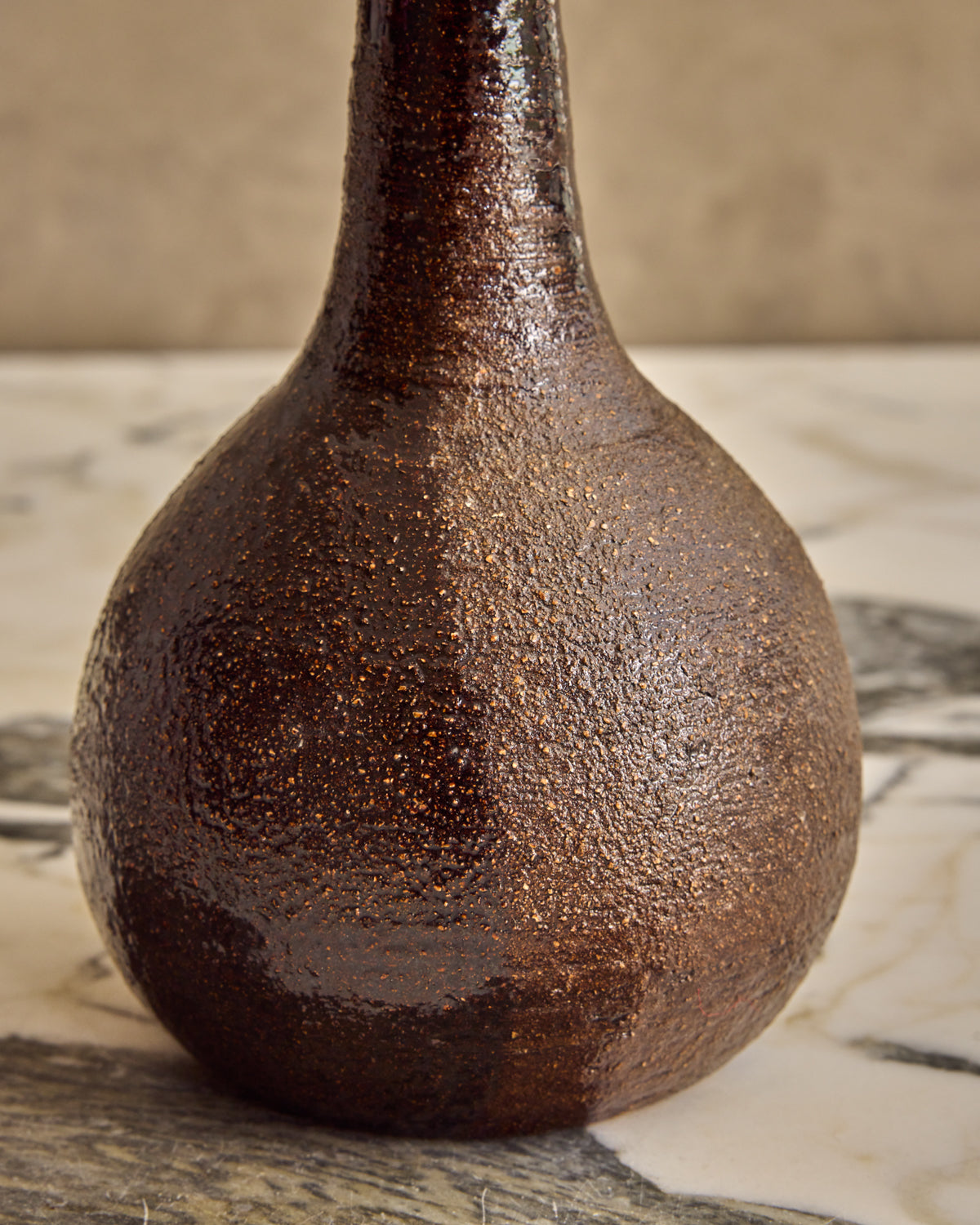Mixed Brown Studio Vase