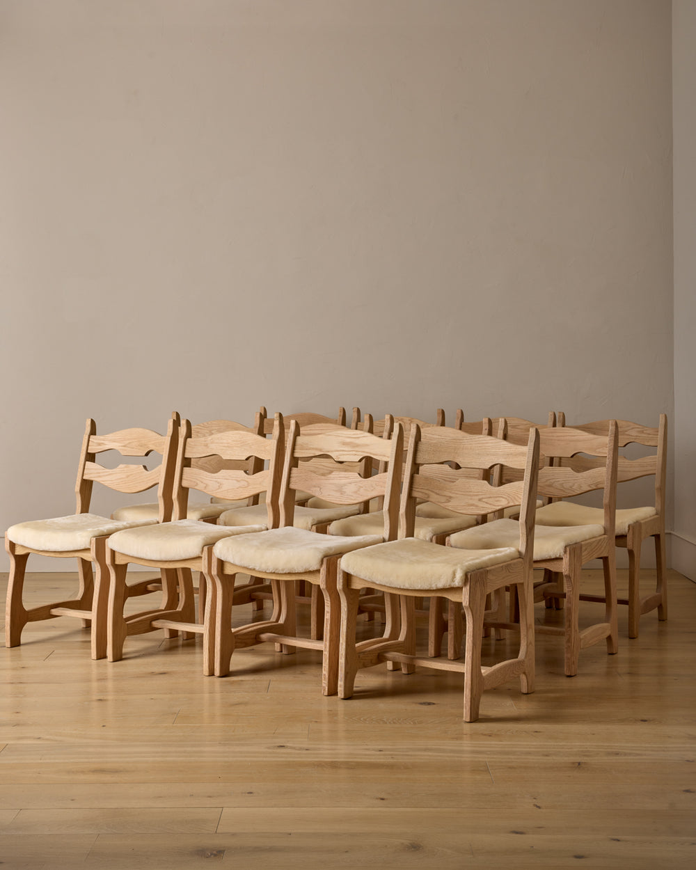 1980s Brutalist Razorback Dining Chairs - Set of 12