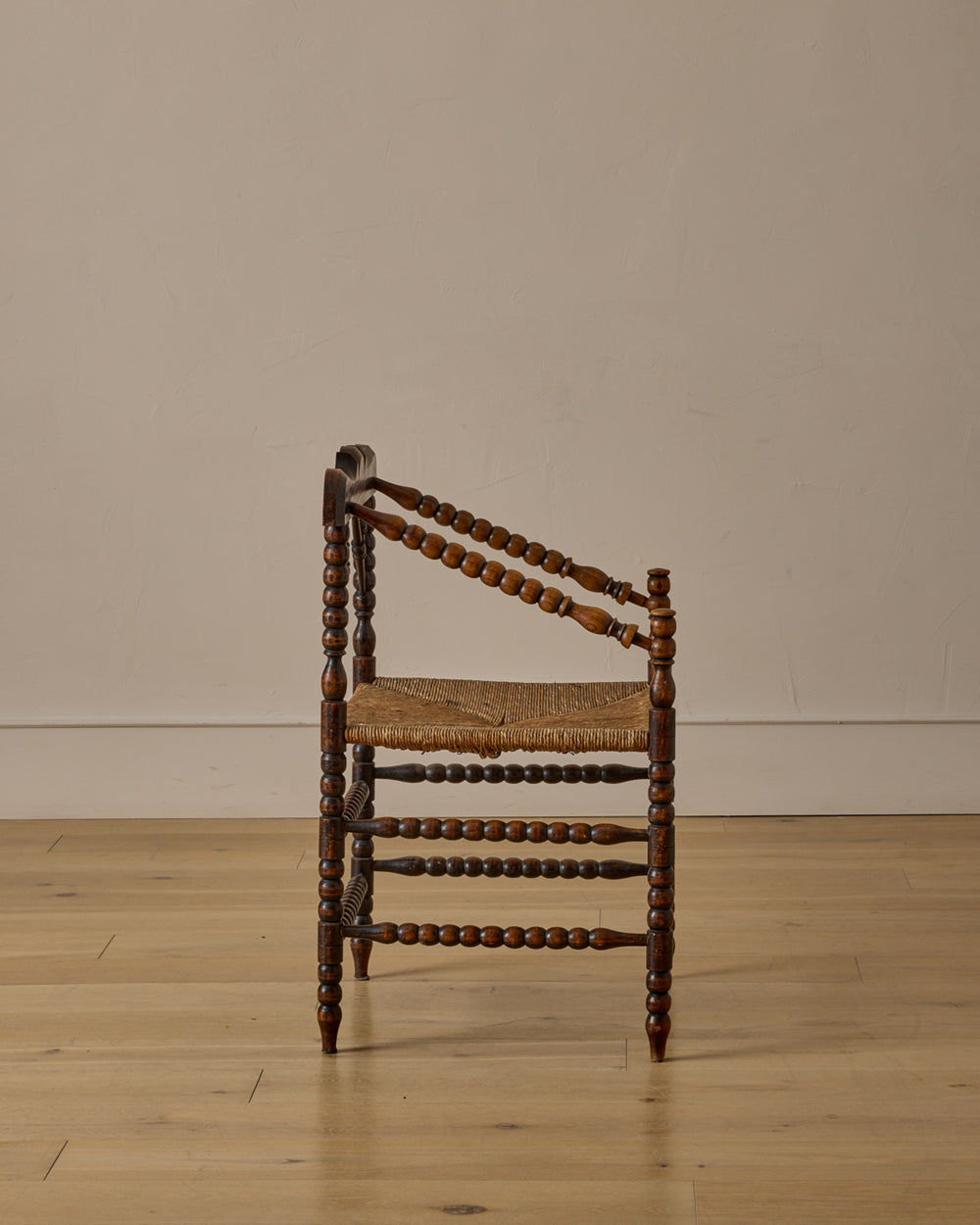 Bobbin Armchair with Carved Crest