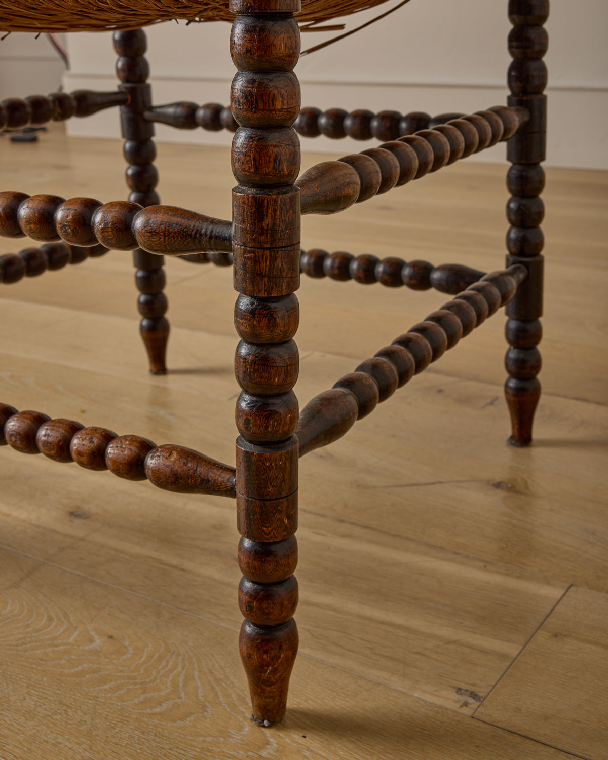 Bobbin Armchair with Carved Crest