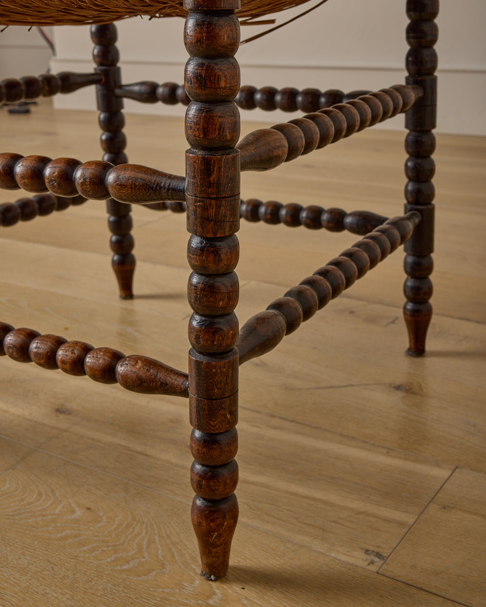 Bobbin Armchair with Carved Crest