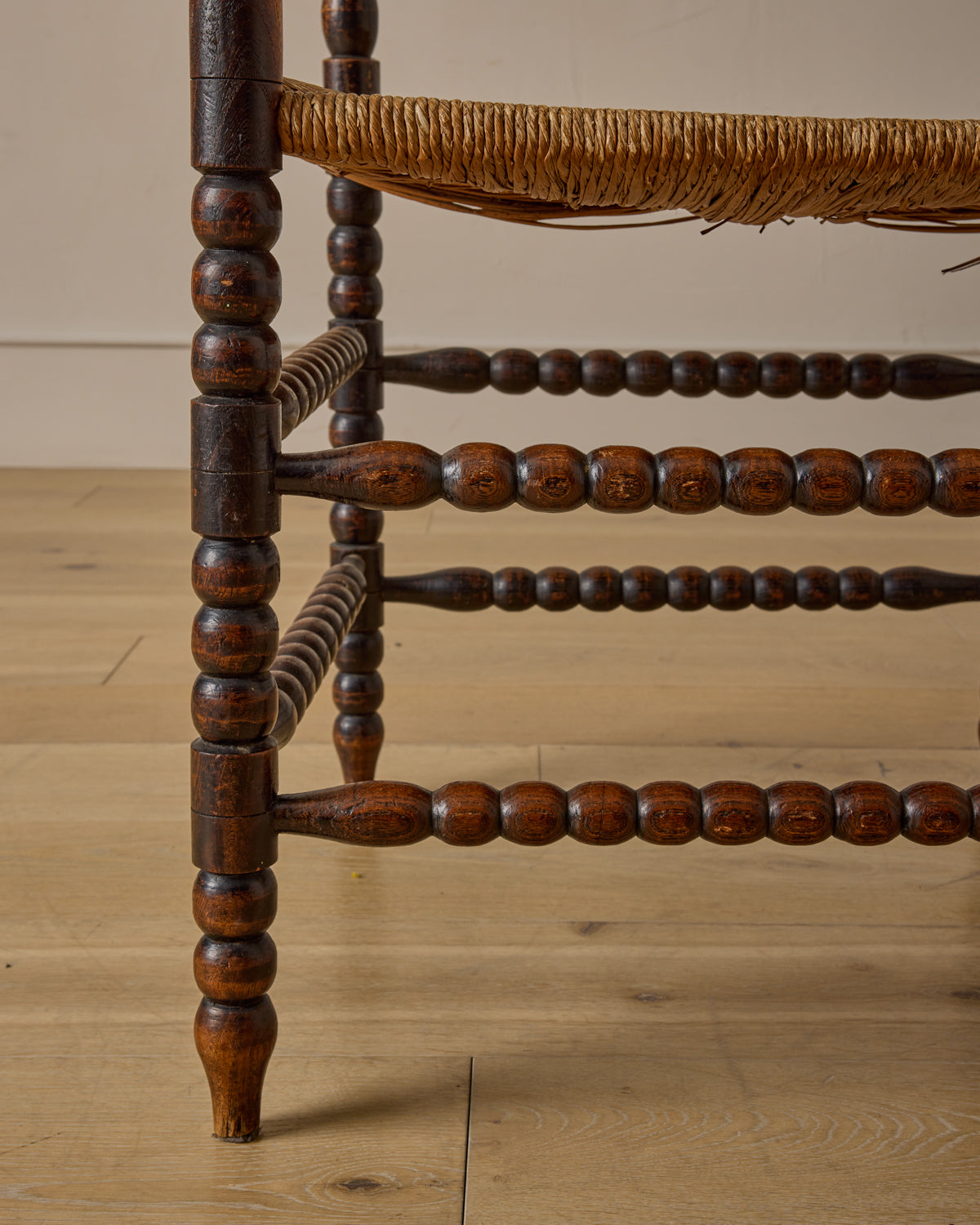Bobbin Armchair with Carved Crest