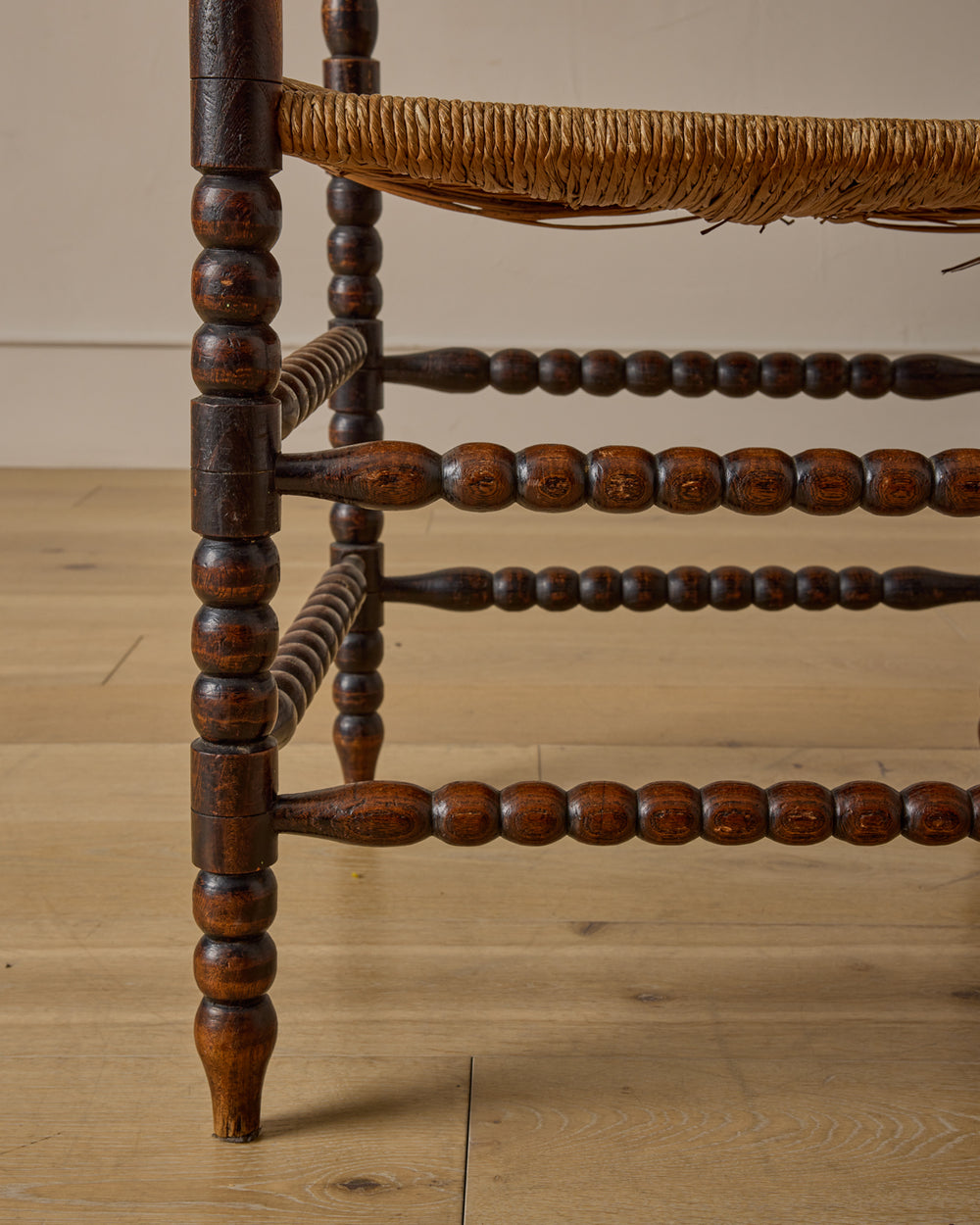 Bobbin Armchair with Carved Crest