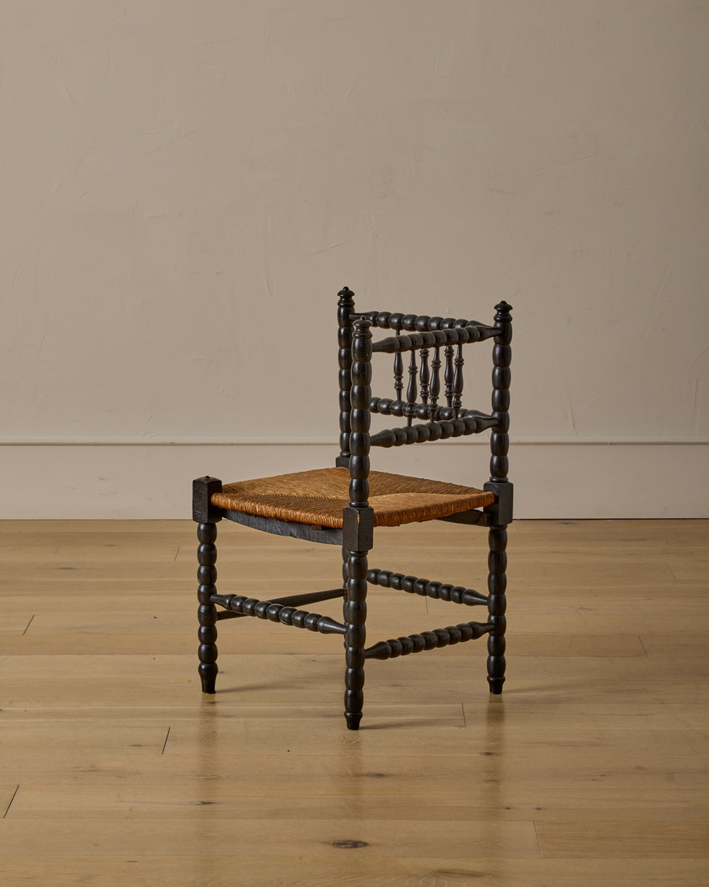 Ebonized Corner Bobbin Chair