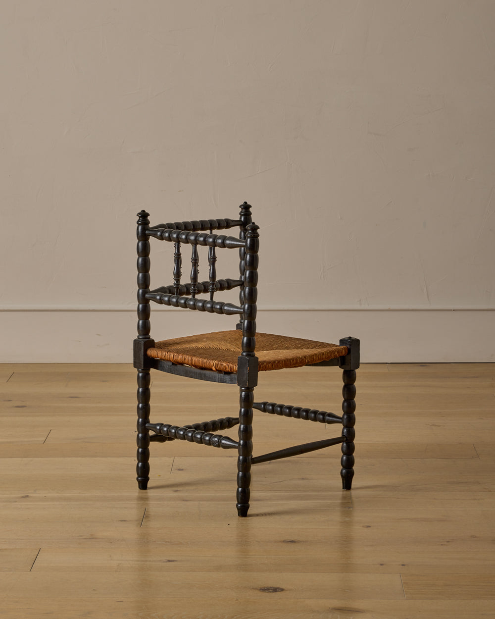 Ebonized Corner Bobbin Chair