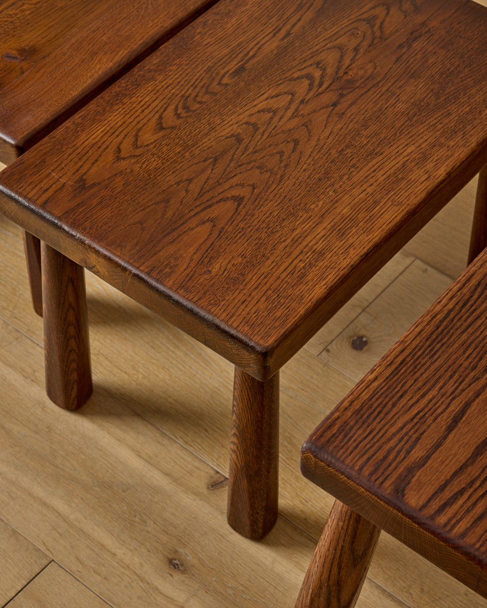 Set of Dark Oak Nesting Tables