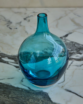 Set of Blue Glass Vessels