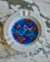 Ceramic Dish with Glass Mosaic Inlay