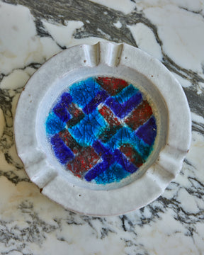 Ceramic Dish with Glass Mosaic Inlay