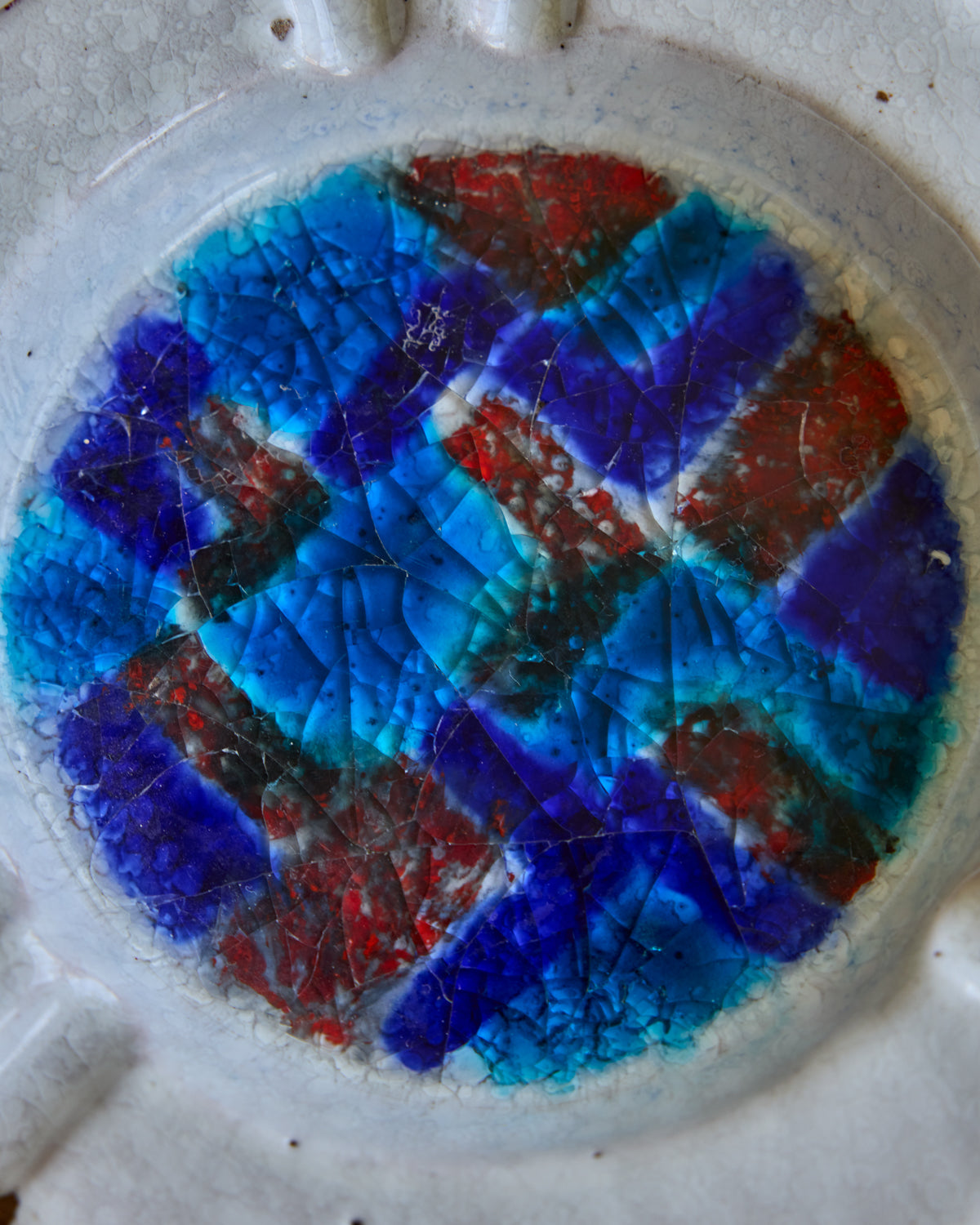 Ceramic Dish with Glass Mosaic Inlay