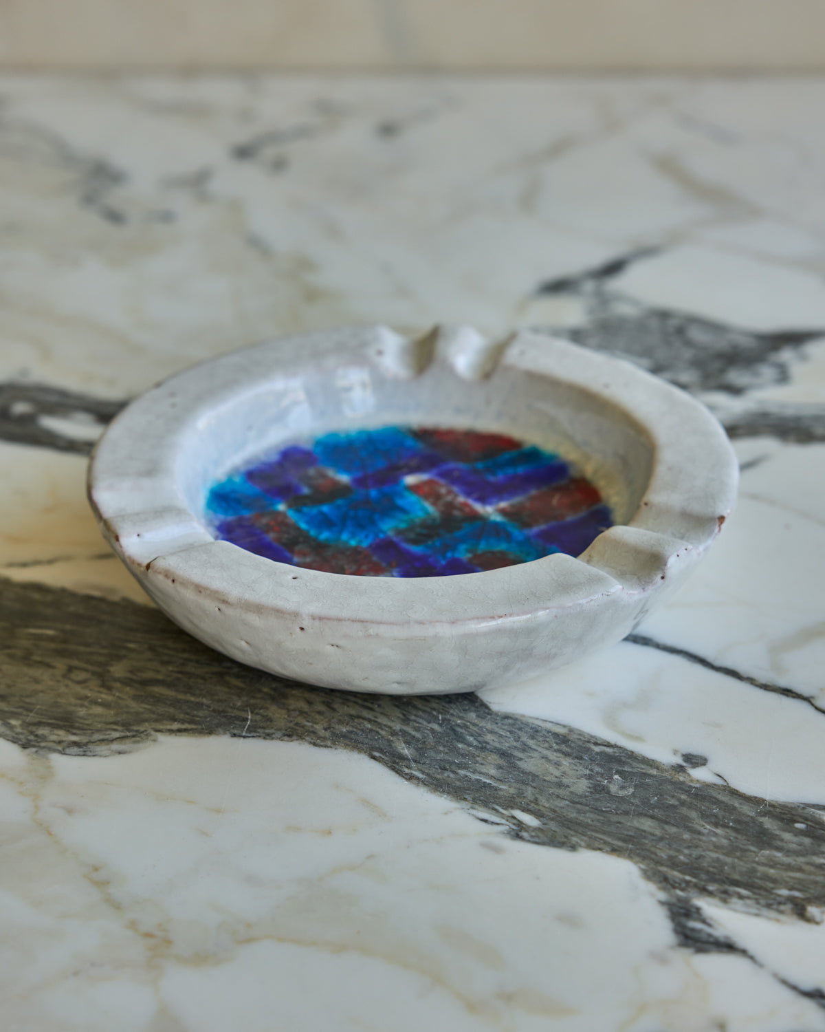 Ceramic Dish with Glass Mosaic Inlay
