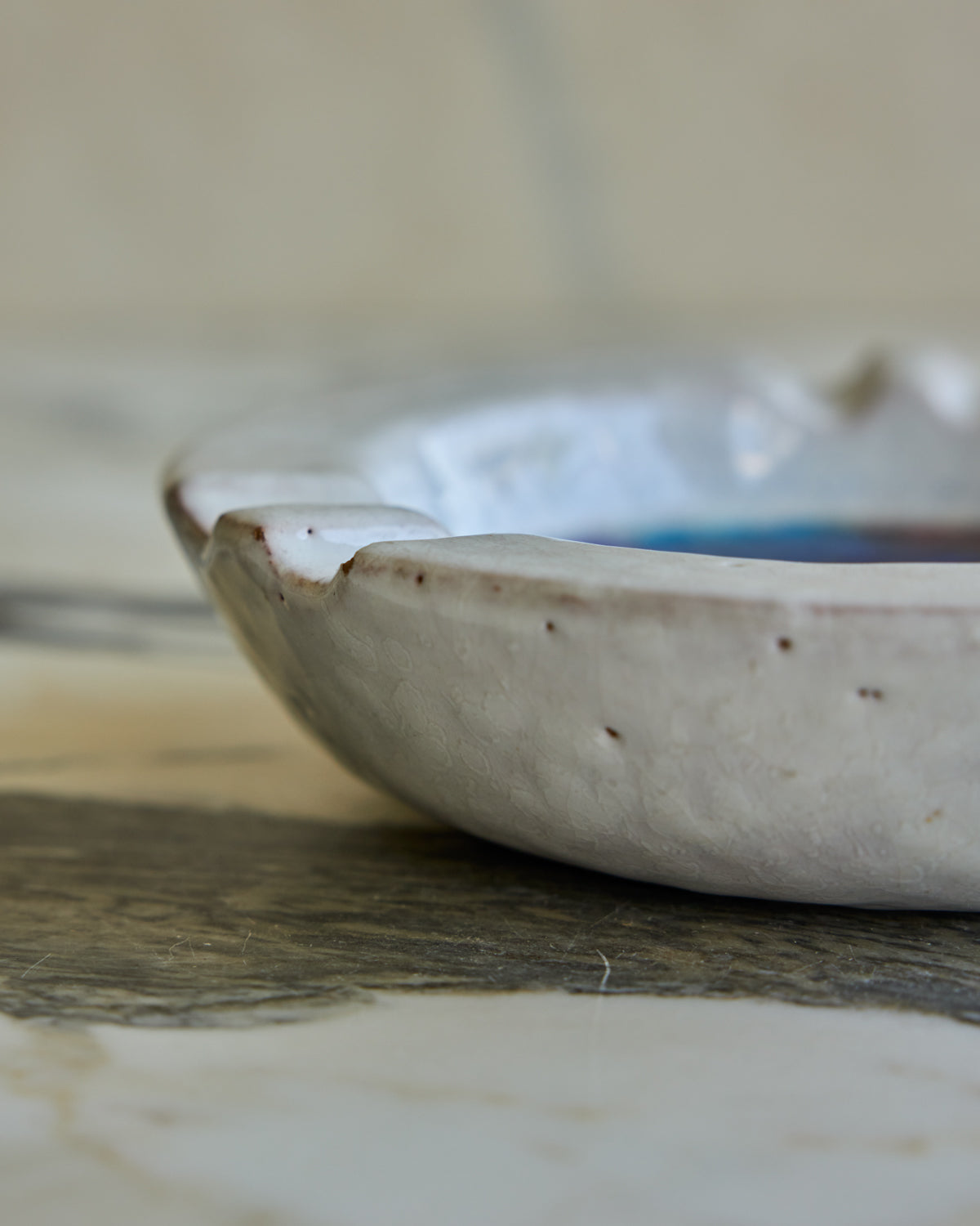 Ceramic Dish with Glass Mosaic Inlay