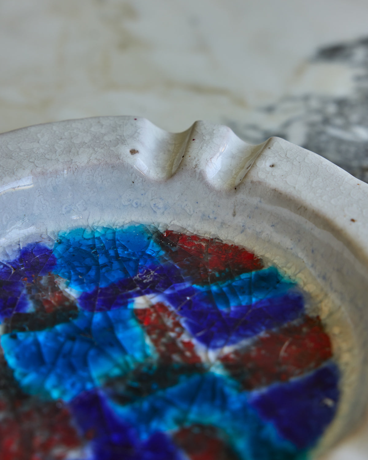 Ceramic Dish with Glass Mosaic Inlay