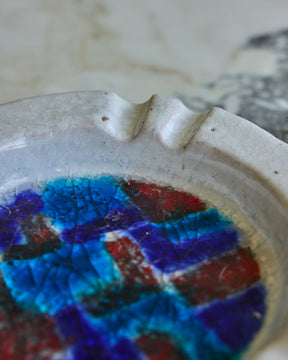 Ceramic Dish with Glass Mosaic Inlay