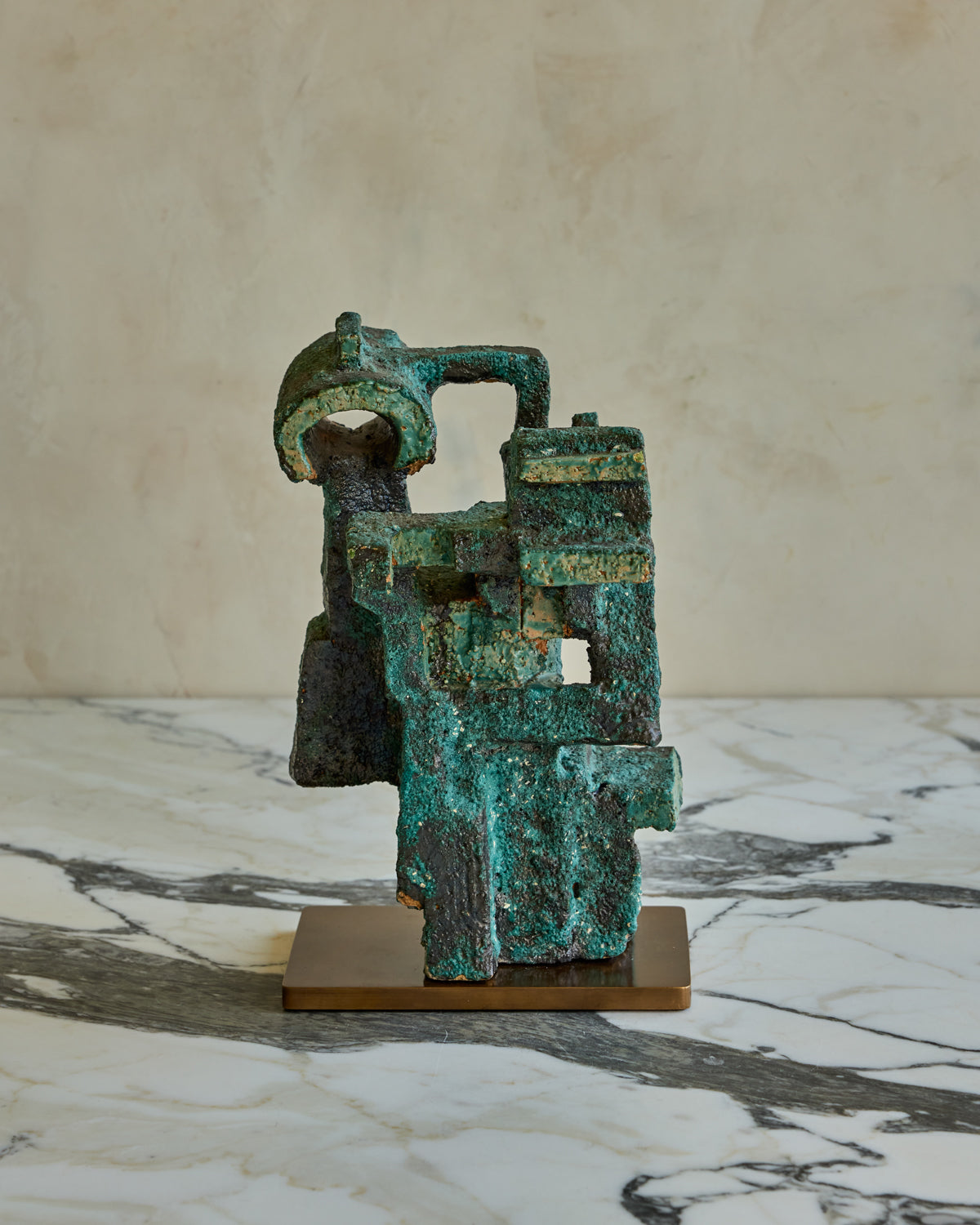Green Abstract Ceramic Sculpture