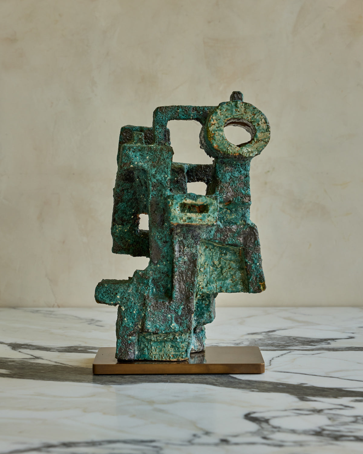Green Abstract Ceramic Sculpture