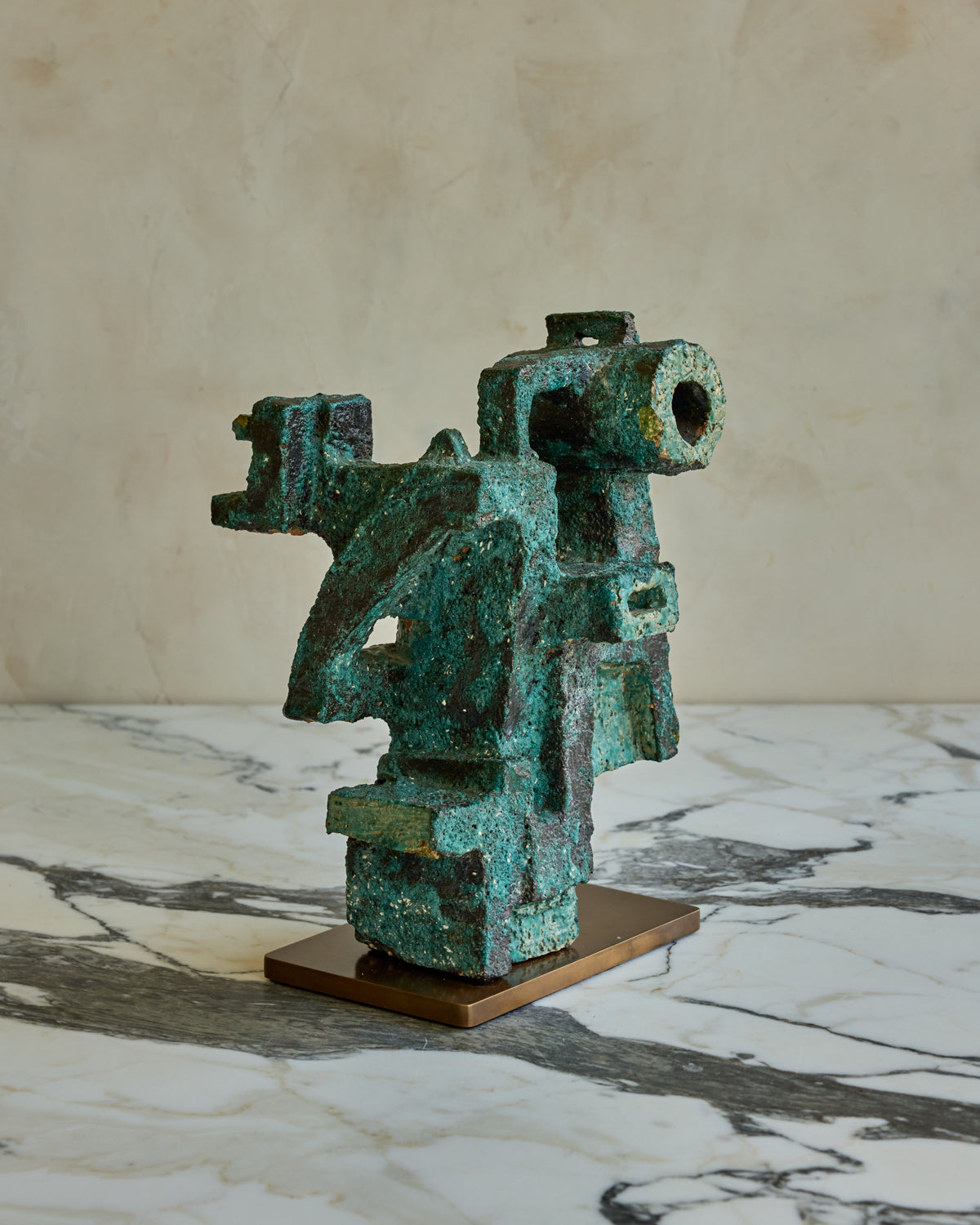 Green Abstract Ceramic Sculpture