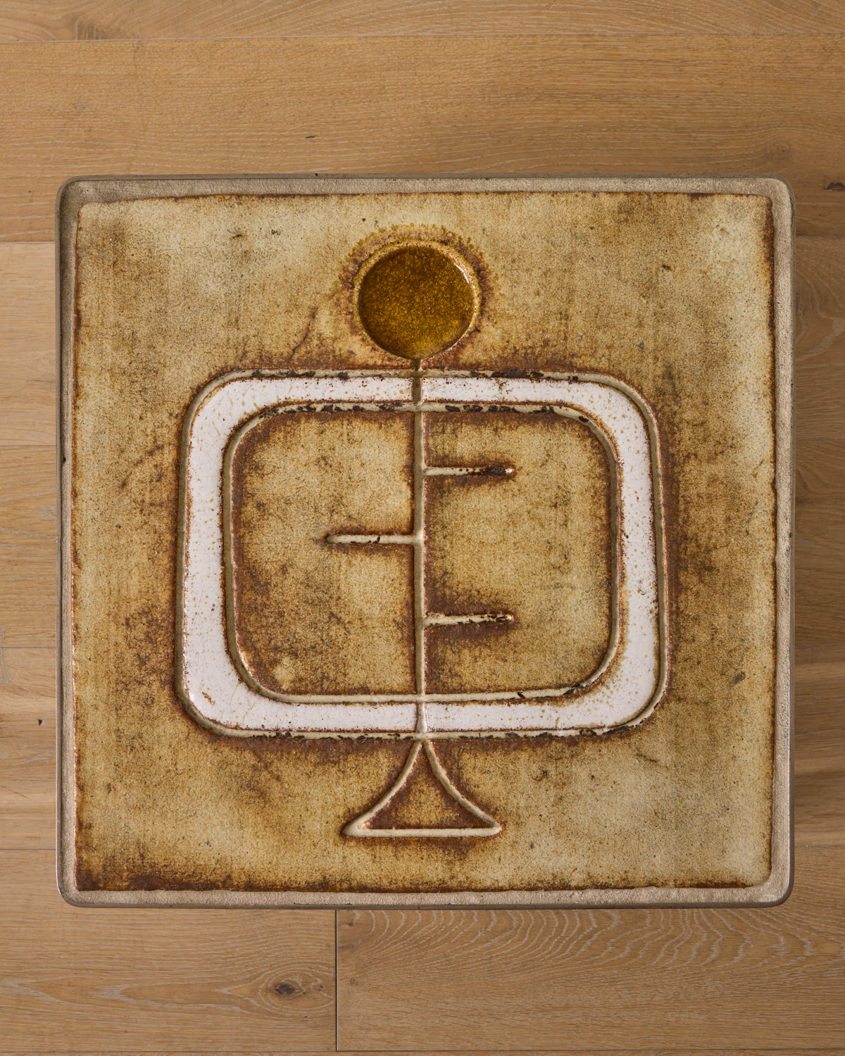Ceramic + Chrome Side Table