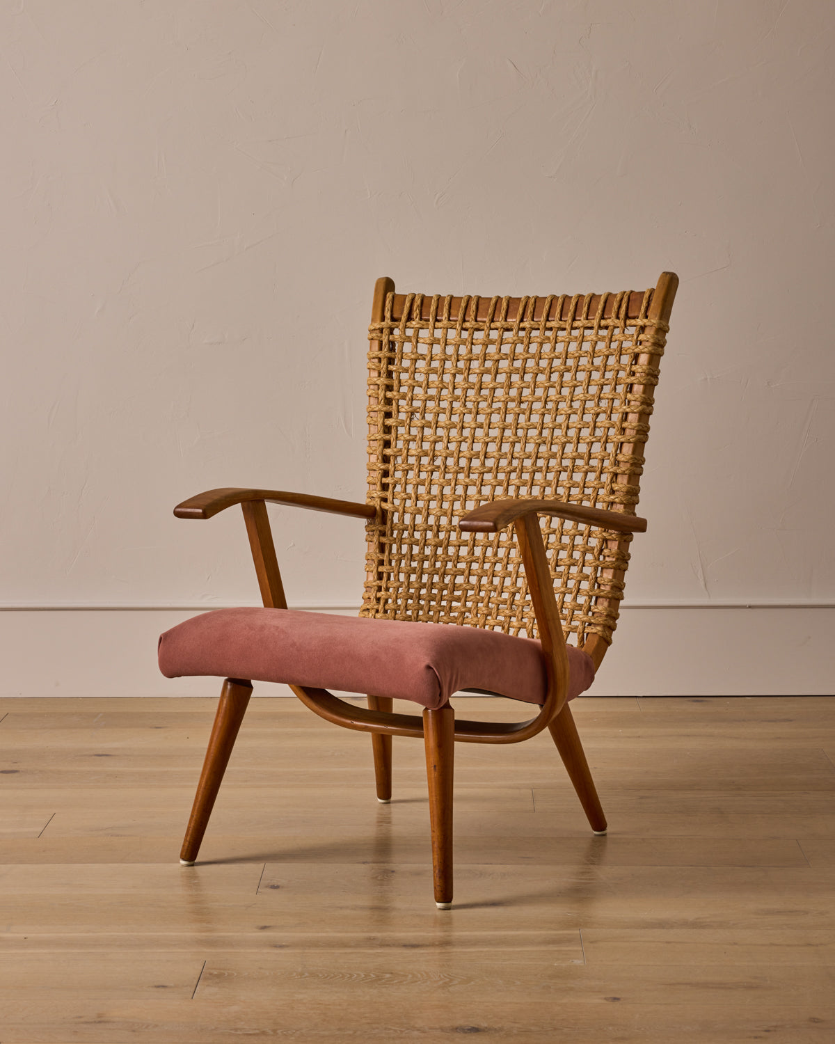 1940s Dutch Rope Lounge Chair by Bas Van Pelt