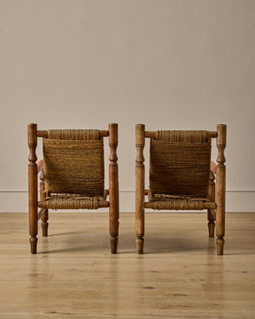 Pair of 1950s Woven Rope Chairs