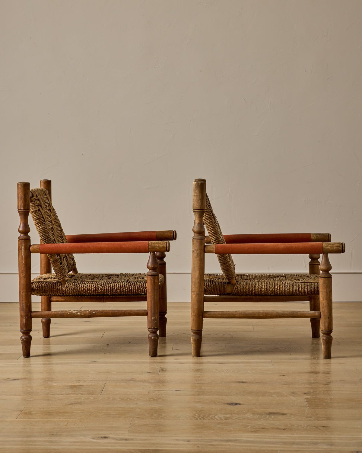 Pair of 1950s Woven Rope Chairs