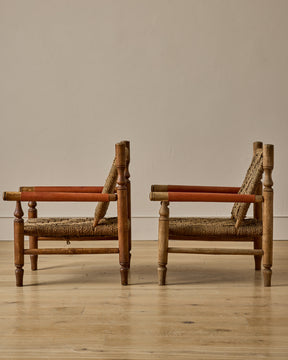 Pair of 1950s Woven Rope Chairs