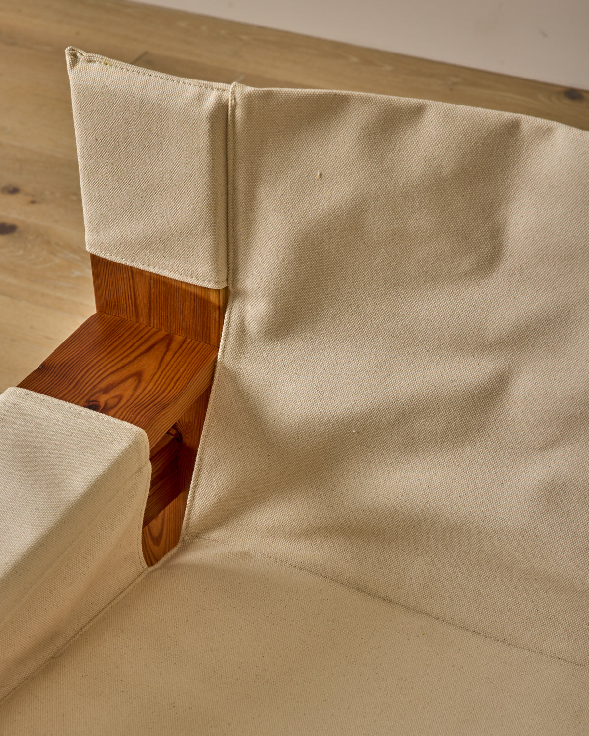 Pair of Pine and Canvas Easy Chairs