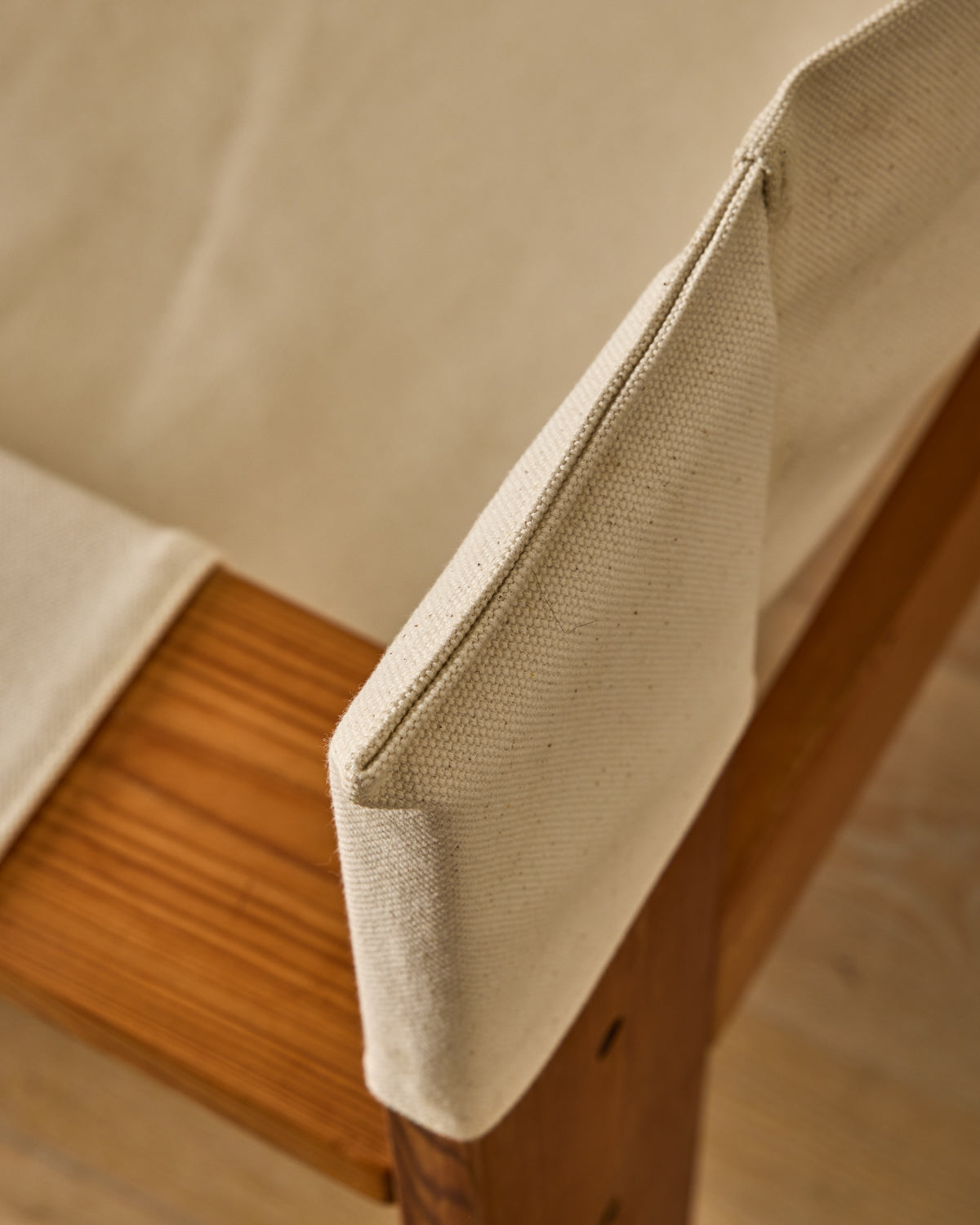 Pair of Pine and Canvas Easy Chairs