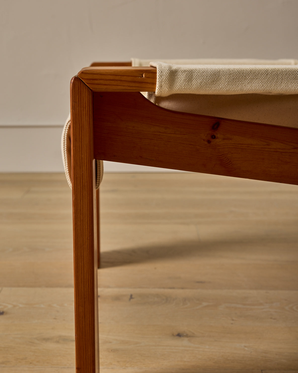 Pair of Pine and Canvas Easy Chairs