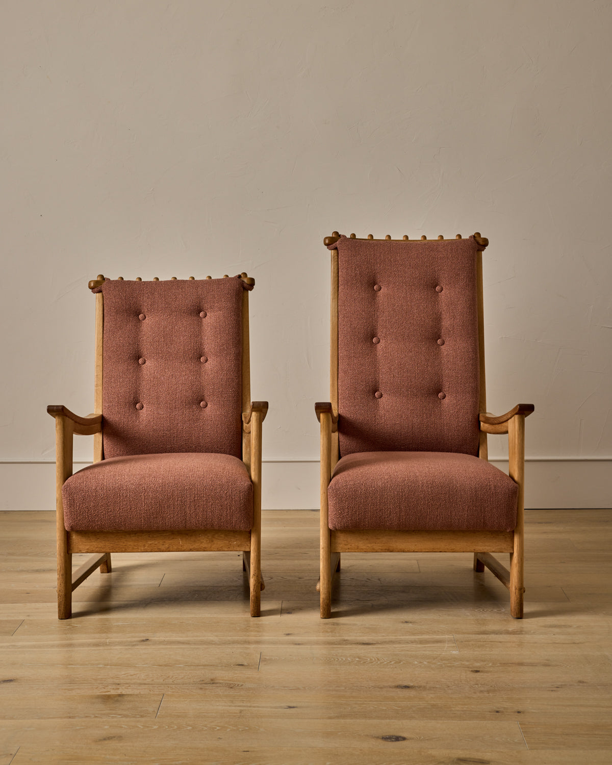 Pair of 'My Home' Oak Armchairs