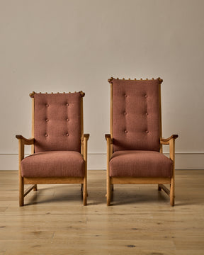 Pair of 'My Home' Oak Armchairs