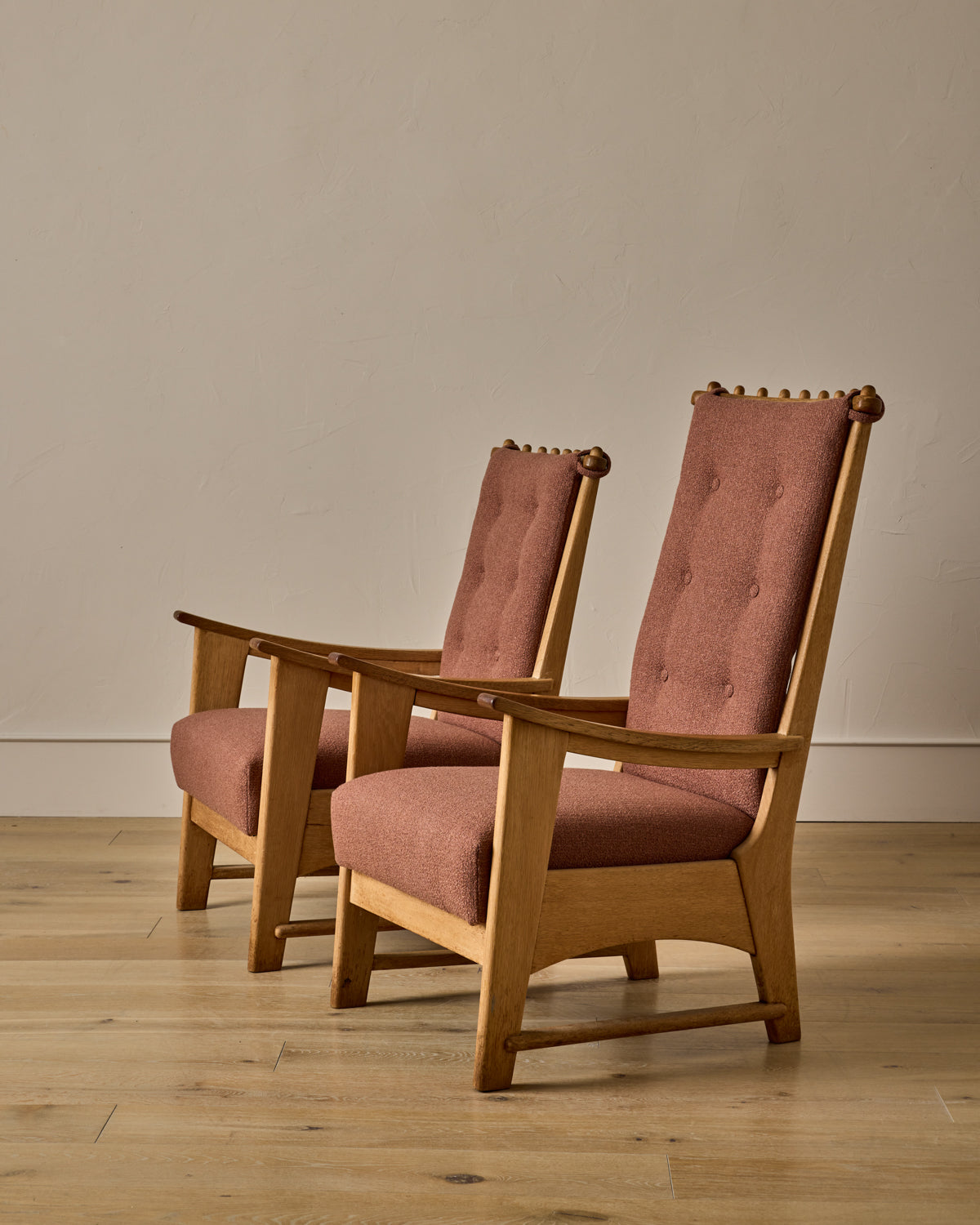 Pair of 'My Home' Oak Armchairs