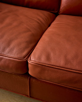 Red 2-Seater Leather Sofa