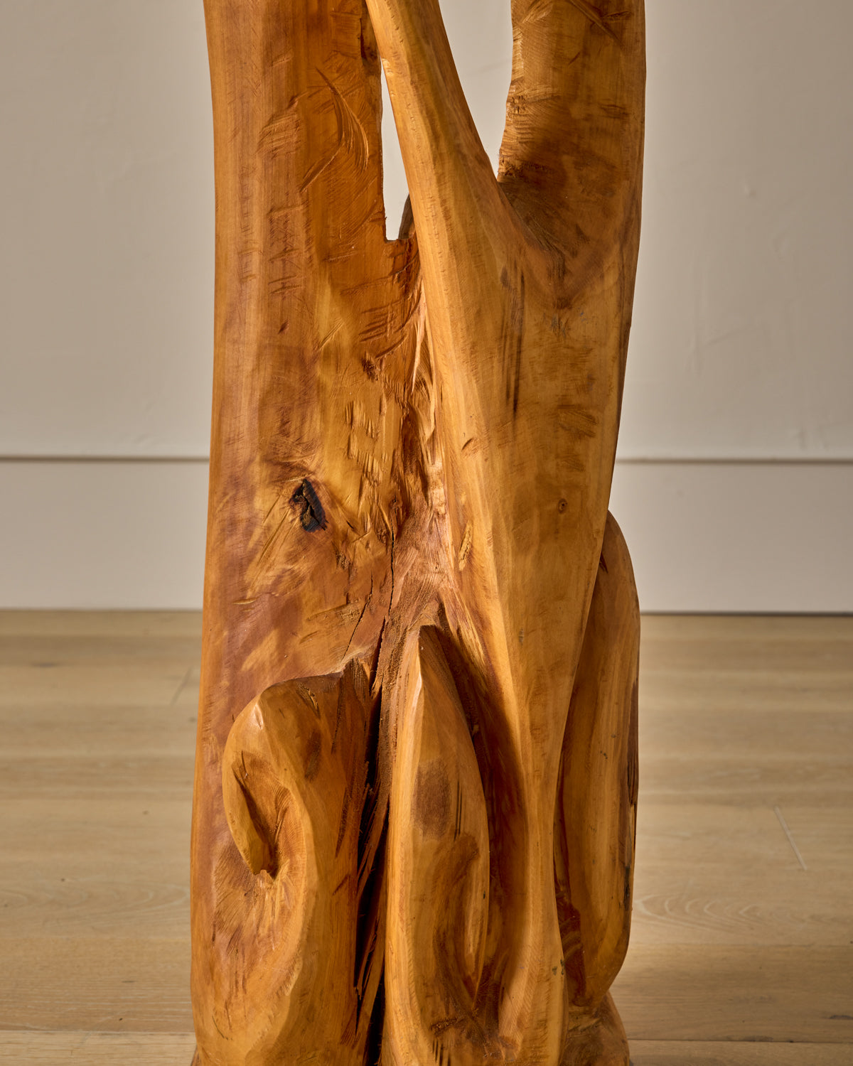 Monumental French Mid-Century Wooden Sculpture