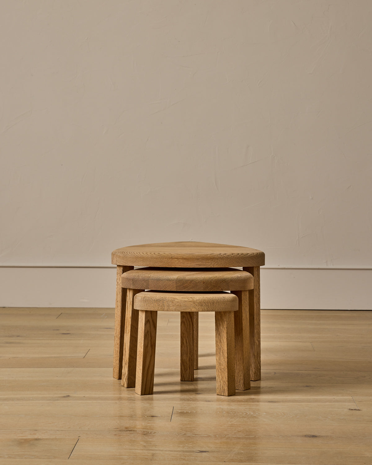 Set of Brutalist Triangle Nesting Tables