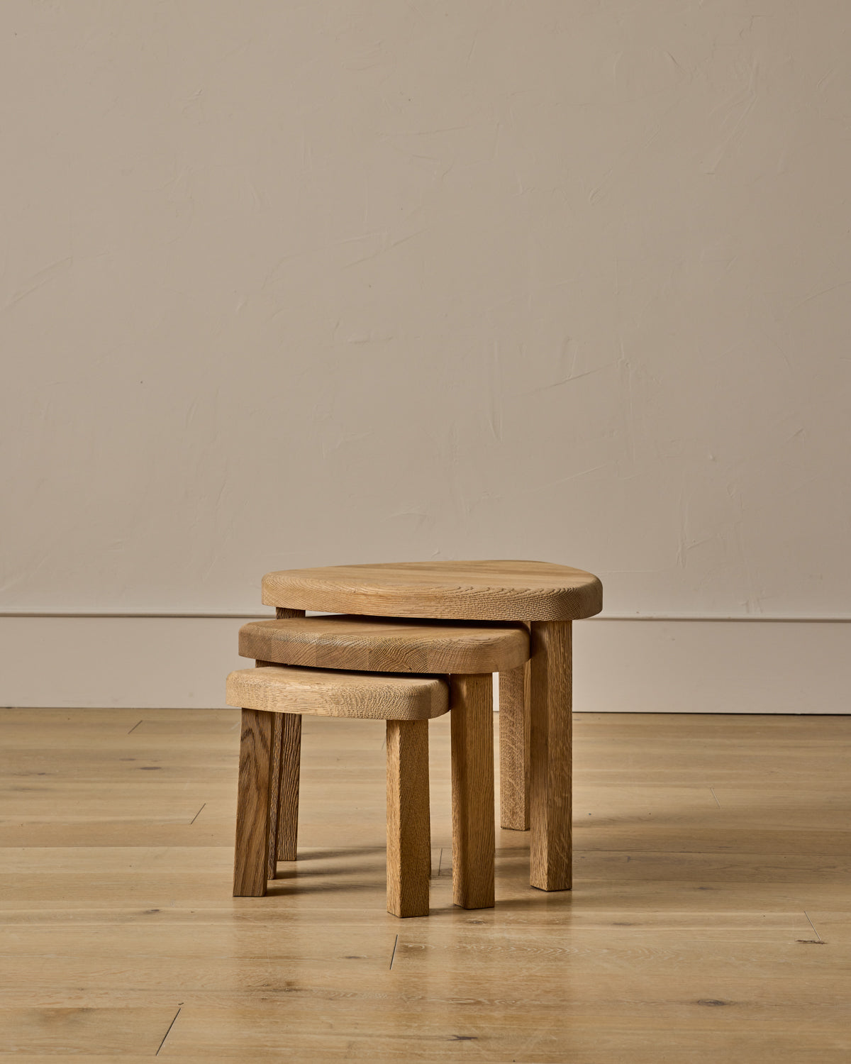 Set of Brutalist Triangle Nesting Tables