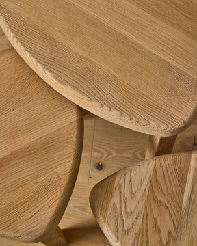 Set of Brutalist Triangle Nesting Tables