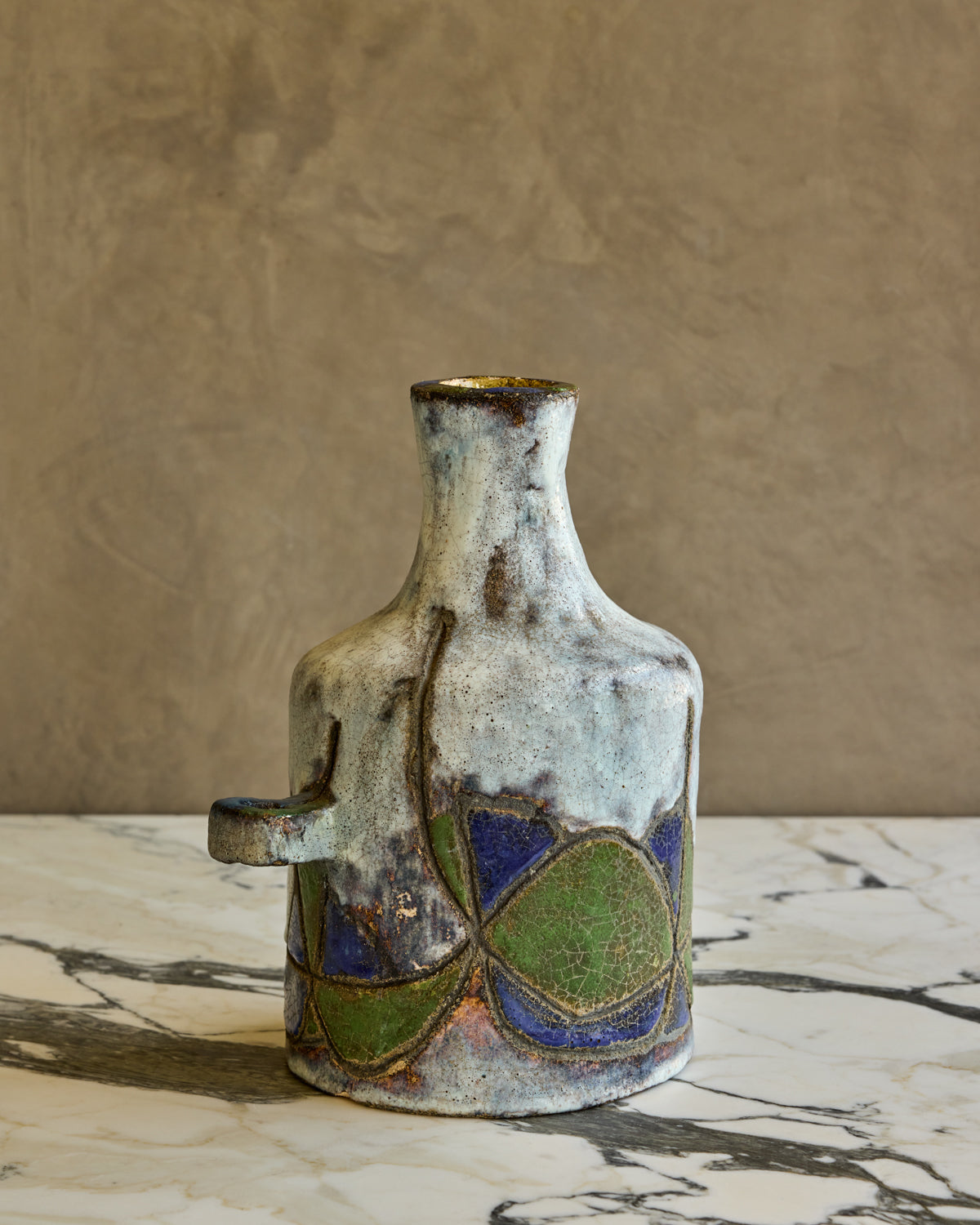 Blue + Green Pattered Jug