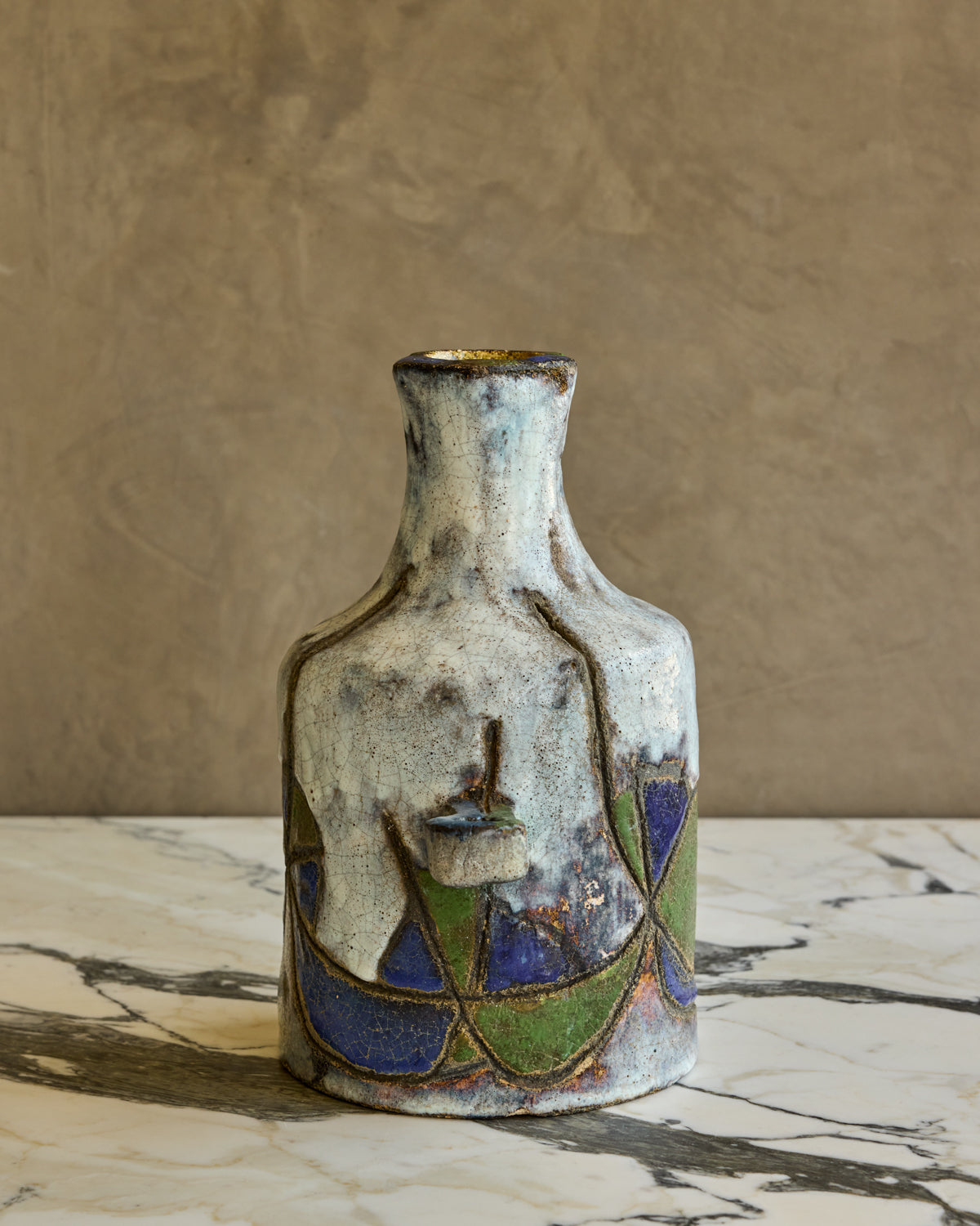 Blue + Green Pattered Jug