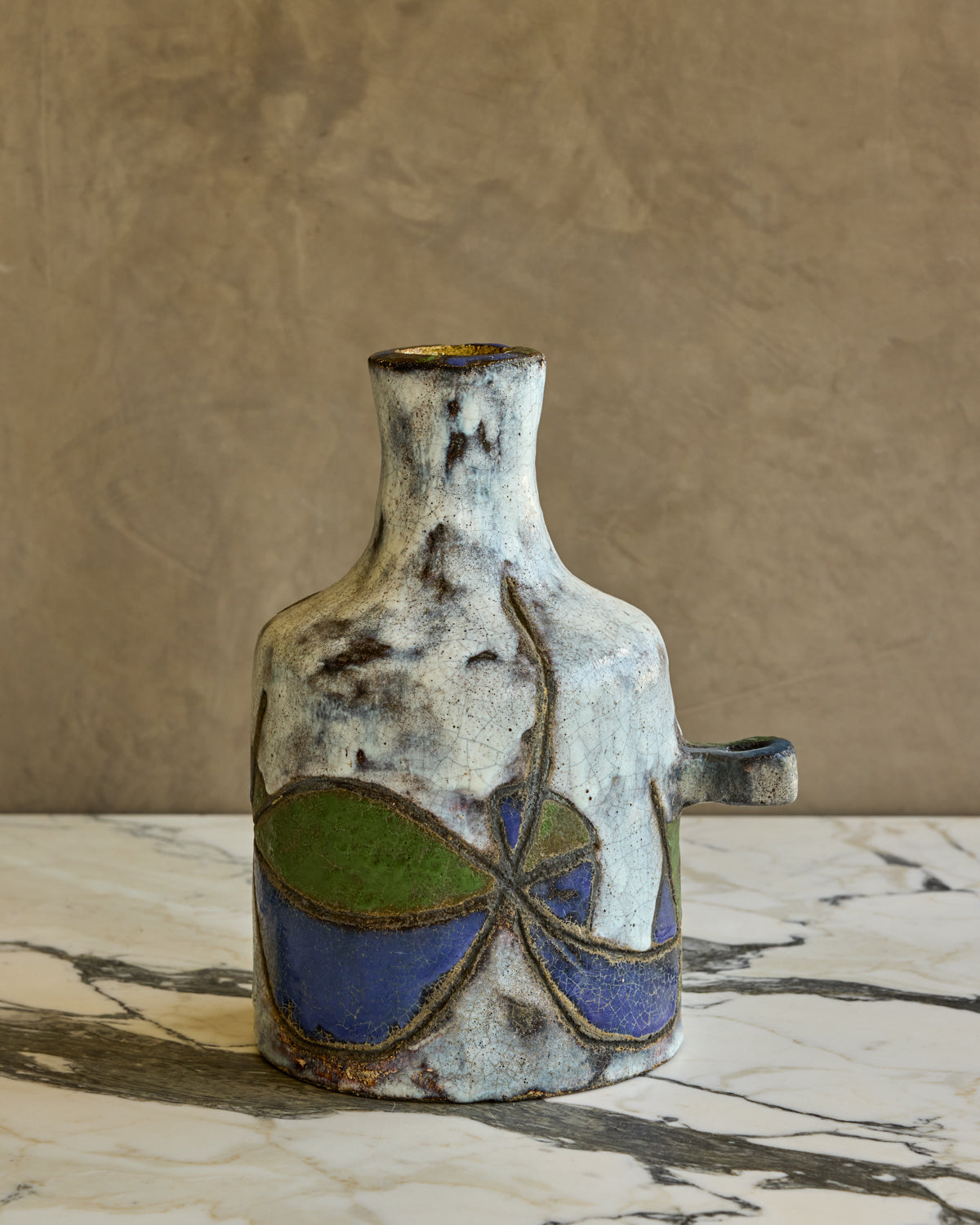 Blue + Green Pattered Jug