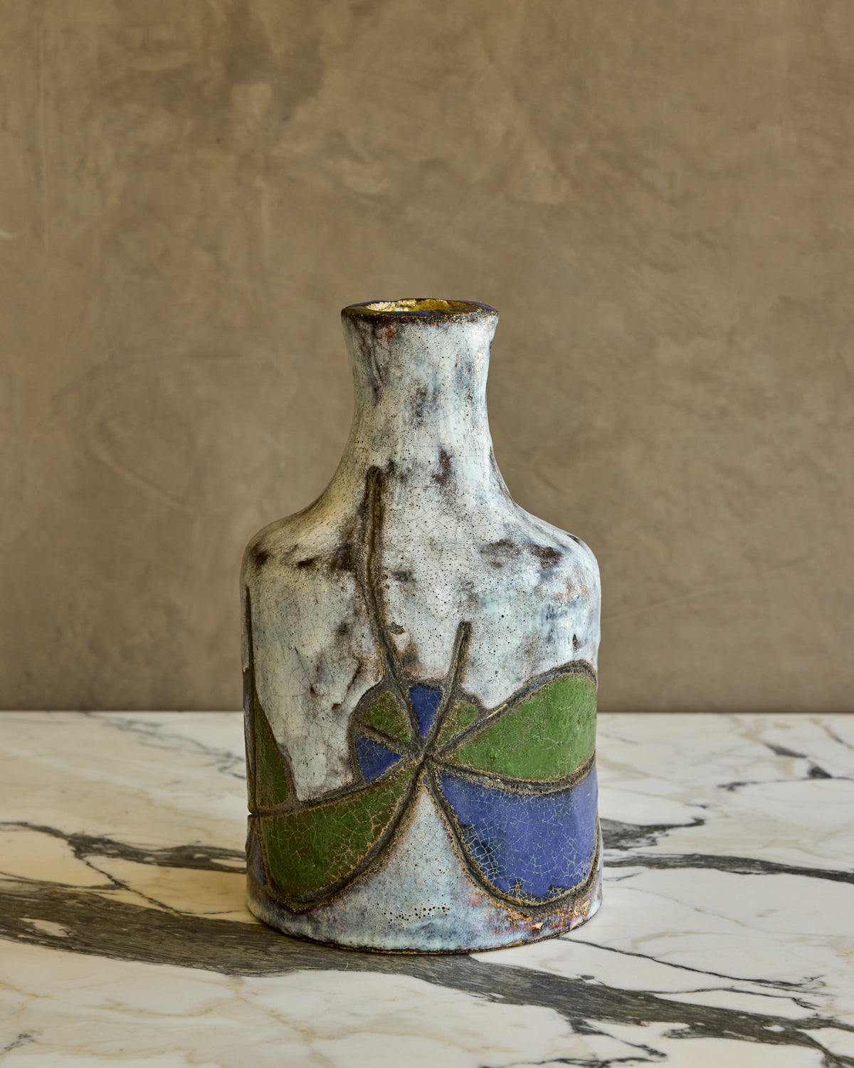 Blue + Green Pattered Jug
