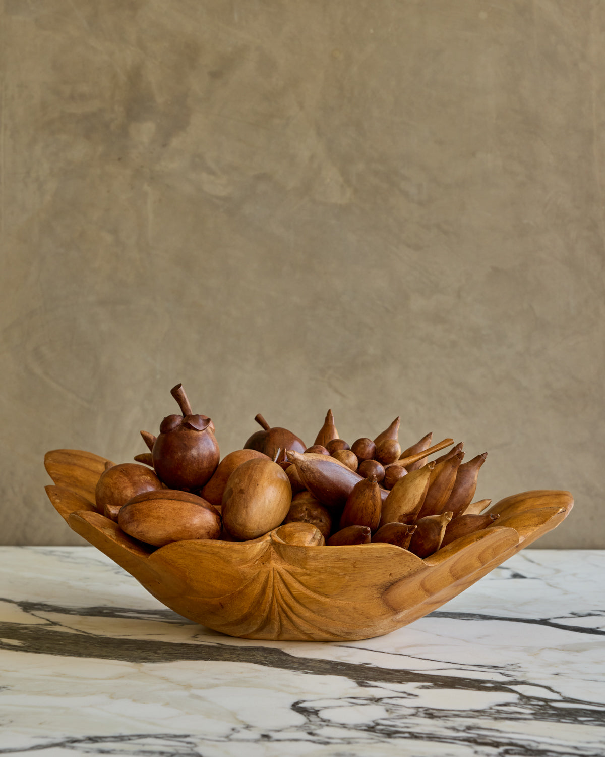 Bowl of Wooden Fruit