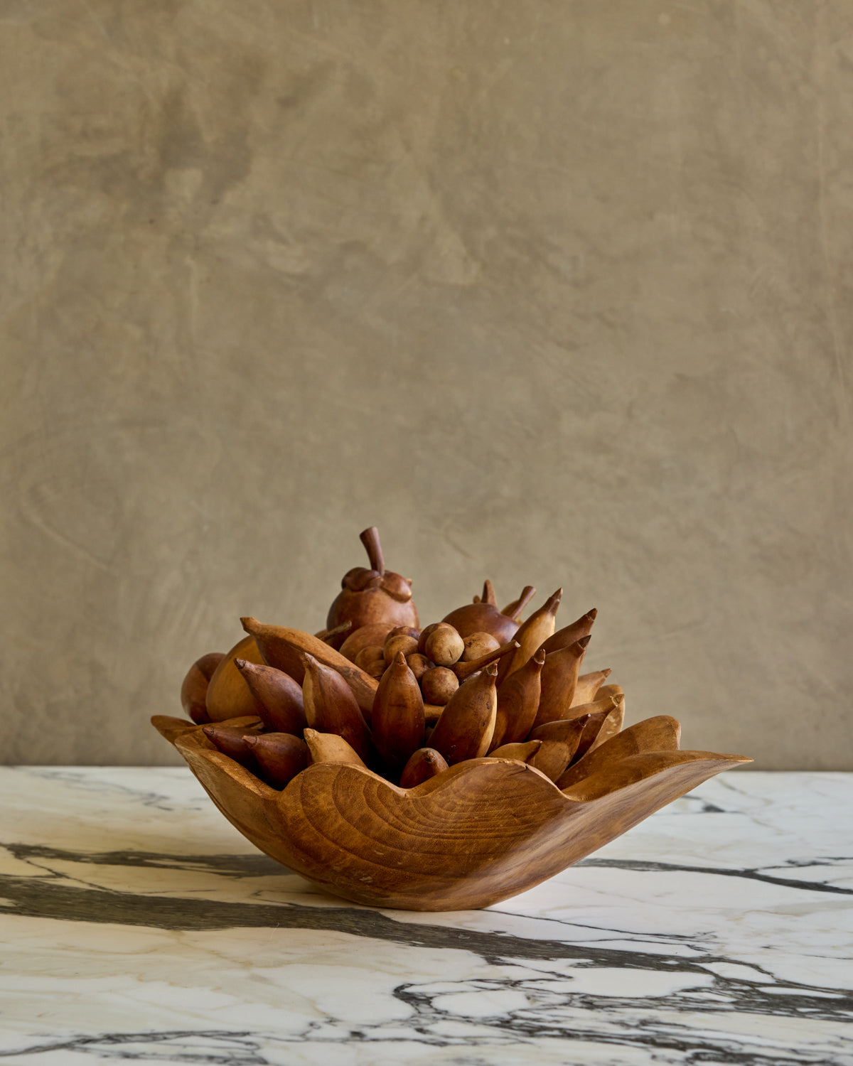Bowl of Wooden Fruit